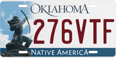 OK license plate 276VTF