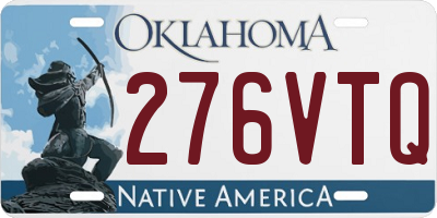 OK license plate 276VTQ