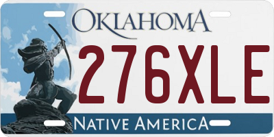 OK license plate 276XLE