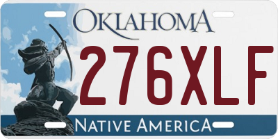 OK license plate 276XLF