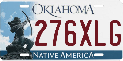 OK license plate 276XLG