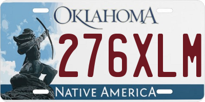 OK license plate 276XLM