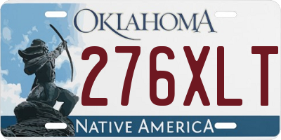 OK license plate 276XLT
