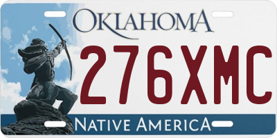 OK license plate 276XMC