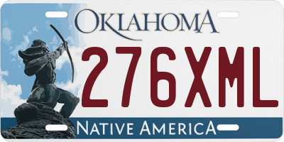 OK license plate 276XML