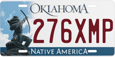 OK license plate 276XMP