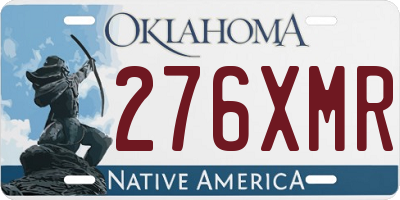 OK license plate 276XMR