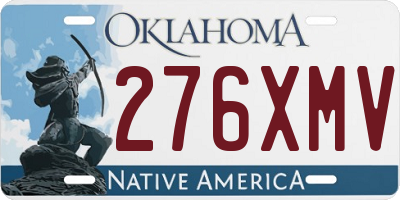 OK license plate 276XMV