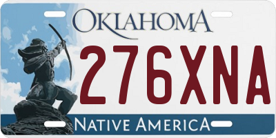 OK license plate 276XNA
