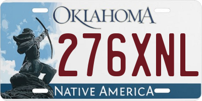 OK license plate 276XNL
