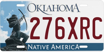 OK license plate 276XRC