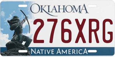 OK license plate 276XRG