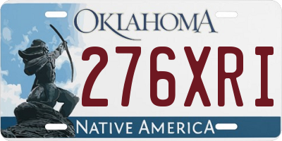 OK license plate 276XRI