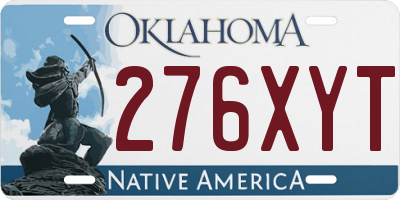 OK license plate 276XYT