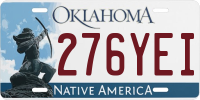 OK license plate 276YEI