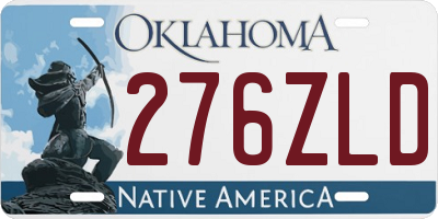 OK license plate 276ZLD