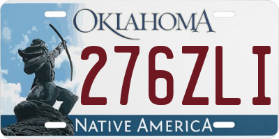 OK license plate 276ZLI