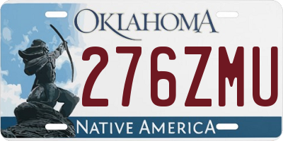 OK license plate 276ZMU