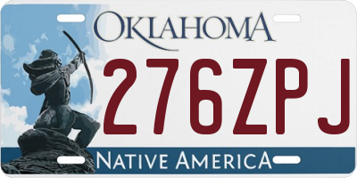 OK license plate 276ZPJ