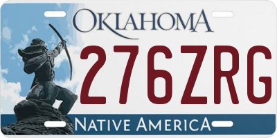 OK license plate 276ZRG