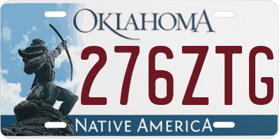 OK license plate 276ZTG