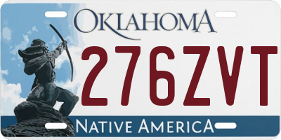 OK license plate 276ZVT