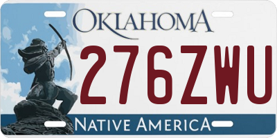 OK license plate 276ZWU