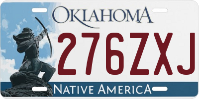 OK license plate 276ZXJ