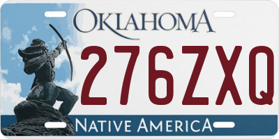 OK license plate 276ZXQ