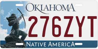 OK license plate 276ZYT