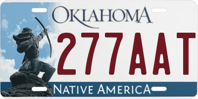 OK license plate 277AAT