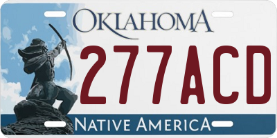 OK license plate 277ACD
