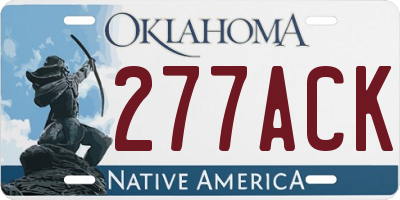 OK license plate 277ACK