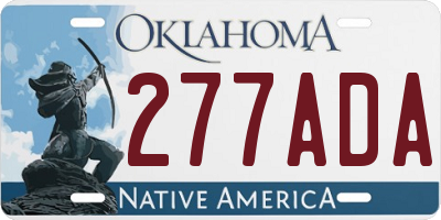 OK license plate 277ADA