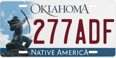 OK license plate 277ADF