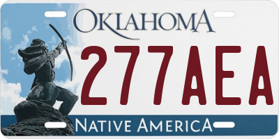 OK license plate 277AEA