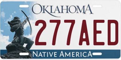 OK license plate 277AED