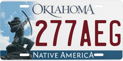 OK license plate 277AEG