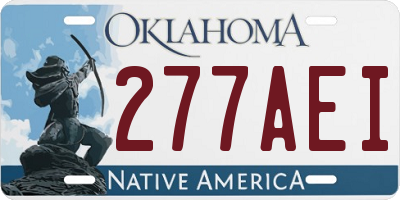 OK license plate 277AEI