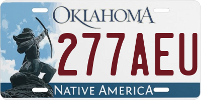 OK license plate 277AEU