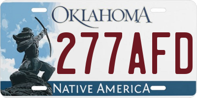 OK license plate 277AFD