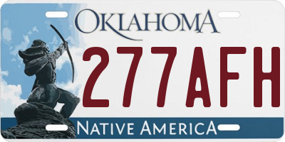 OK license plate 277AFH