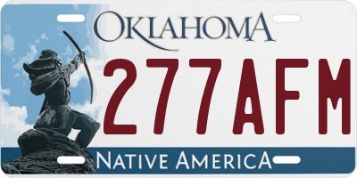 OK license plate 277AFM