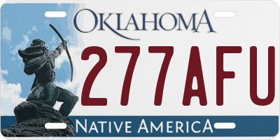 OK license plate 277AFU