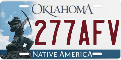 OK license plate 277AFV