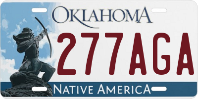 OK license plate 277AGA