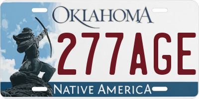 OK license plate 277AGE