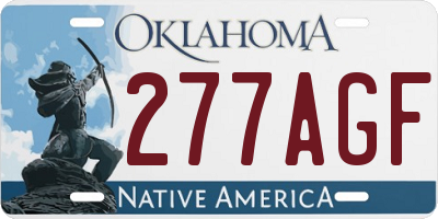 OK license plate 277AGF