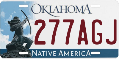 OK license plate 277AGJ