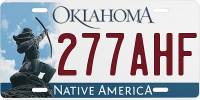 OK license plate 277AHF